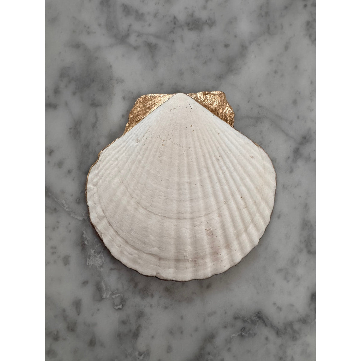 Additional view of blue chinoiserie floral shell trinket dish